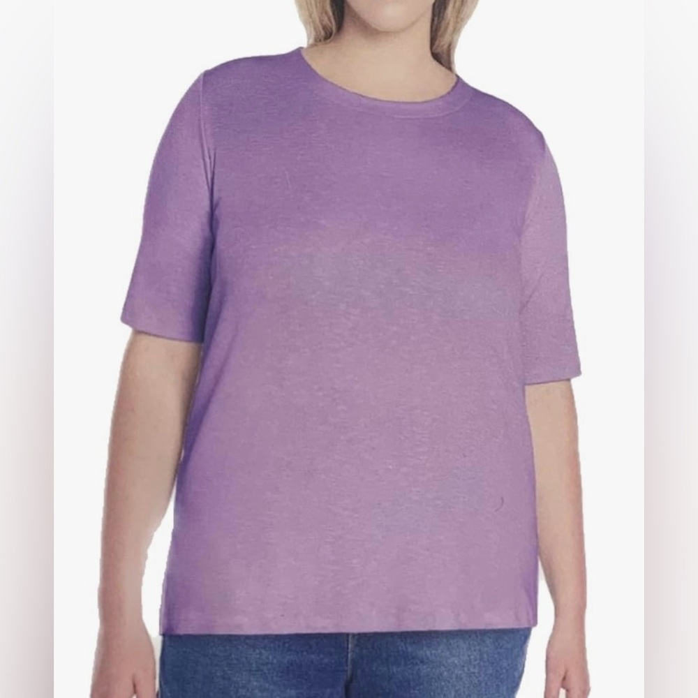 NWT Orvis Wonens Lavender Scoop Neck Short Sleeve Tee. Size XL